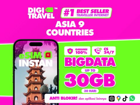 DIGITRAVEL eSIM Asia (9 Countries)