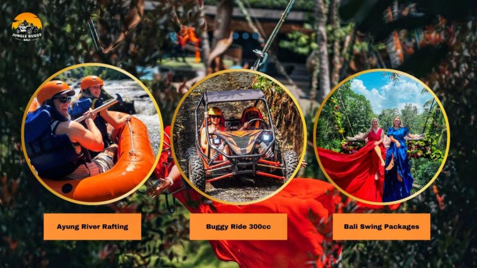 Ubud: Dune Buggy ATV Ride, Ayung River Rafting Trip, and Bali Jungle Swing with Lunch