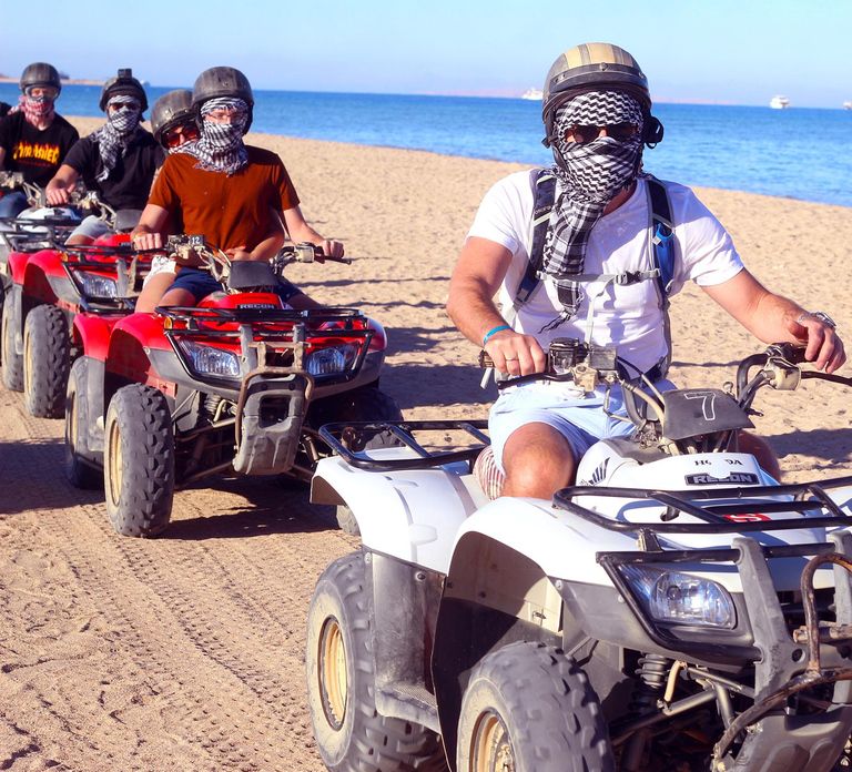 Hurghada: Quad Bike Tour of the Desert and Red Sea