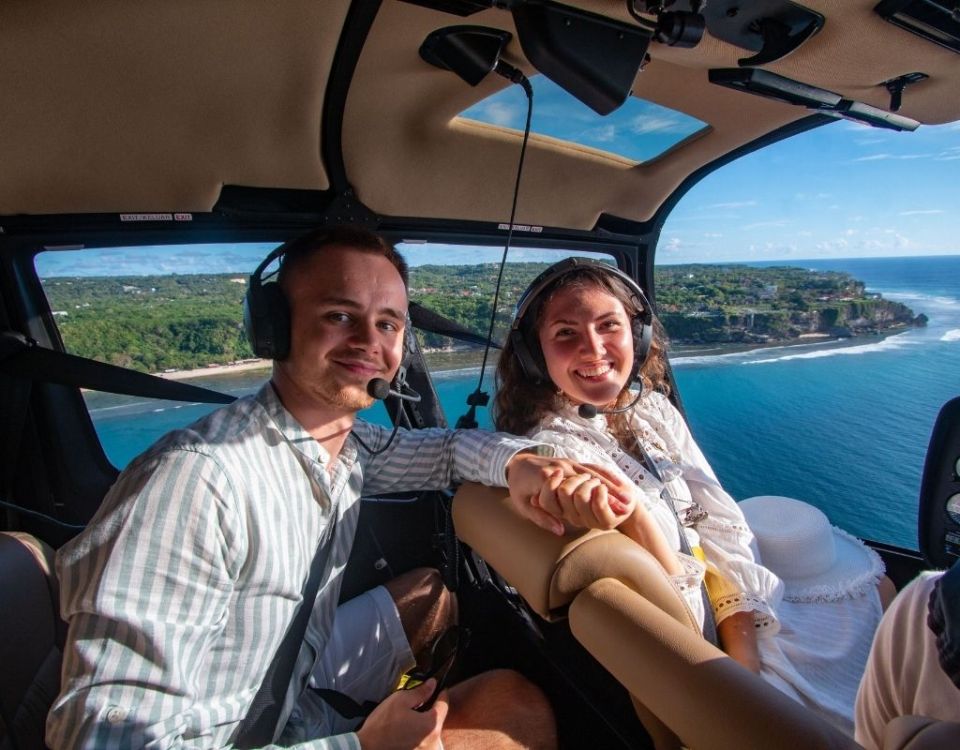 Bali: Scenic Helicopter Flight Over Coastline & Landmarks